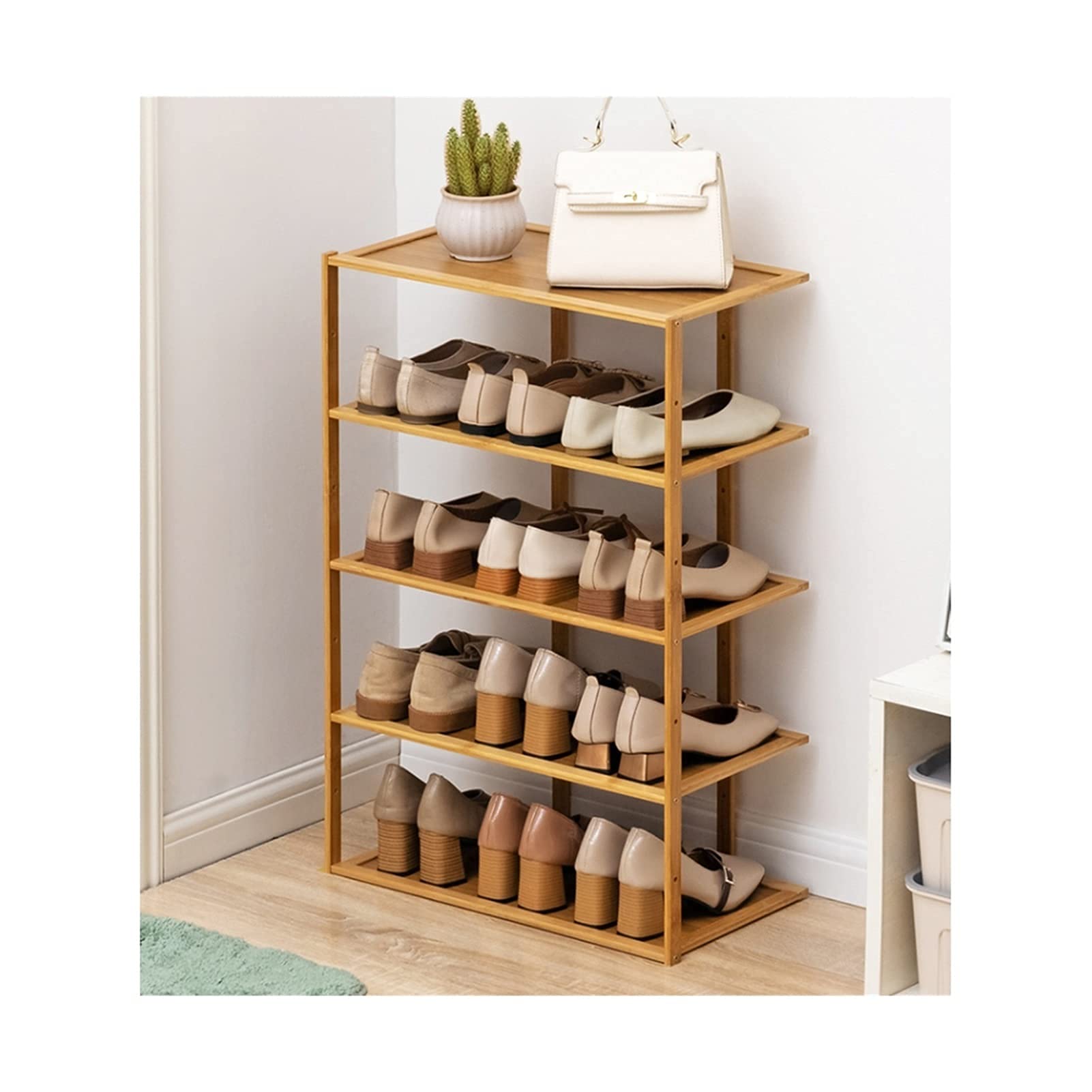 Étagère à chaussures économique meuble de rangement sur pied entrée salon