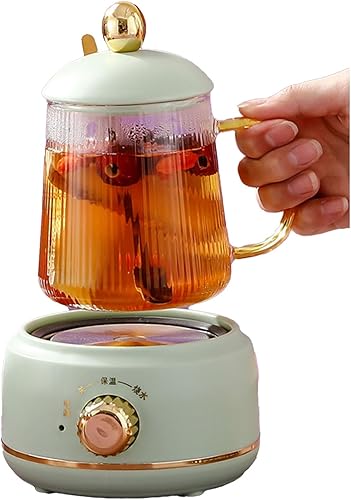 Hervidor eléctrico de 15.2 fl oz, taza de estofado eléctrico de calor uniforme para oficina para té (15.2 fl oz)