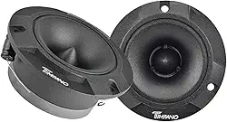 Timpano TPT-ST2 Supertweeter preto fino, 600 Watts 4 Ohm, 105 dB, bobina de voz de 2,5 cm, sistema de som profissional de 3,9 polegadas (par)
