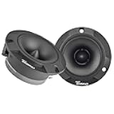 TPT-ST2 Black Slim Super Tweeter, 600 Watts 4 Ohm, 105 dB, 1 in Voice Coil, 3.85 inch Pro Car Sound System Bullet Tweeters (Pair)