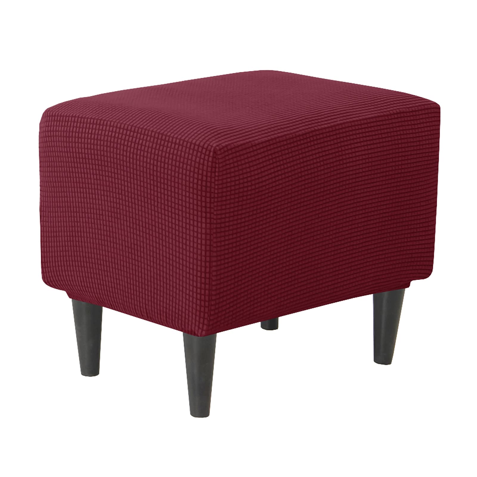 Lussenwert Ottoman Cover Square Stretch Knitted Jacquard Square Ottoman Cover Square