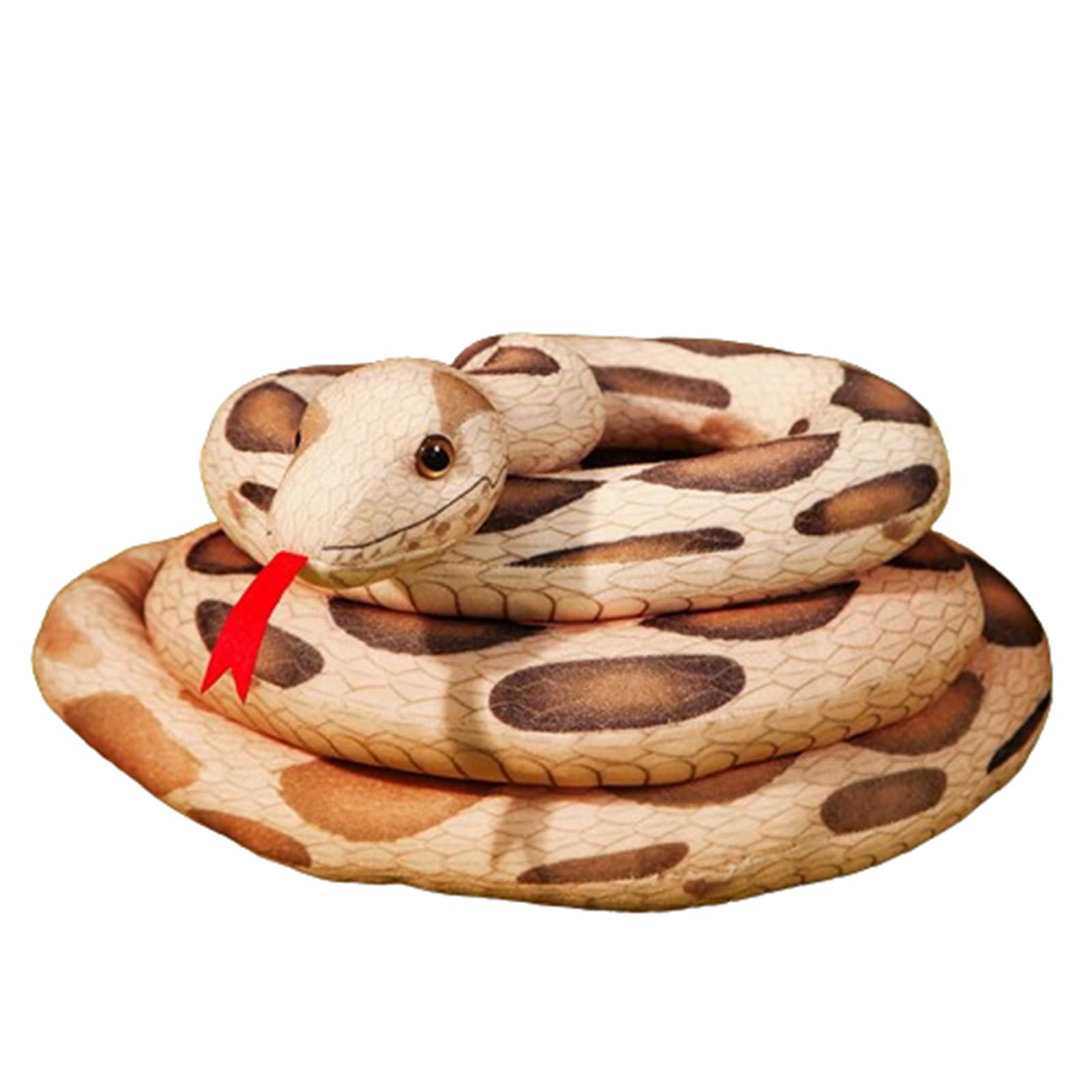 Peluche, Peluche serpente realistico, peluche gigante da 300 cm(Brown Spotted,160 cm)