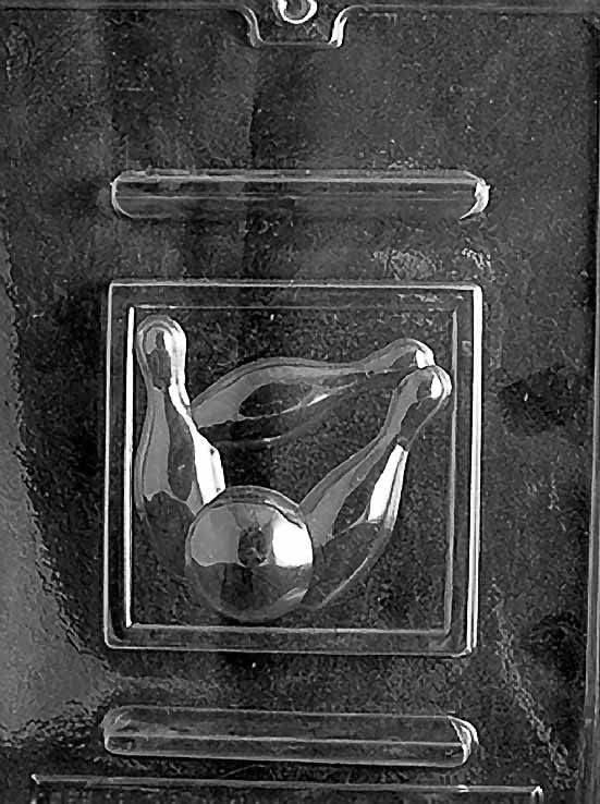 Candyland Crafts BOWLING S054 - Molde para jabón de chocolate y caramelo, para moldear chocolate, jabón o yeso, plástico seguro para alimentos,