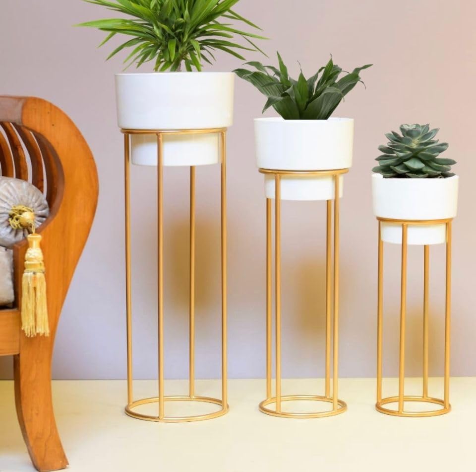 See full amazon price history chart for AMASS HANDICRAFTS® Modern Metal Floor Flower Stands for Living Room Bedroom Display Plant Stand Tall Indoor Plant Stand with Planter Pot (Set of 3) (White) AMASS HANDICRAFTS® Modern Metal Floor Flower Stands for Living Room Bedroom Display Plant Stand Tall Indoor Plant Stand with Planter Pot (Set of 3) (White) (B0CBW152PZ) Amazon Price History, Amazon Price Tracker