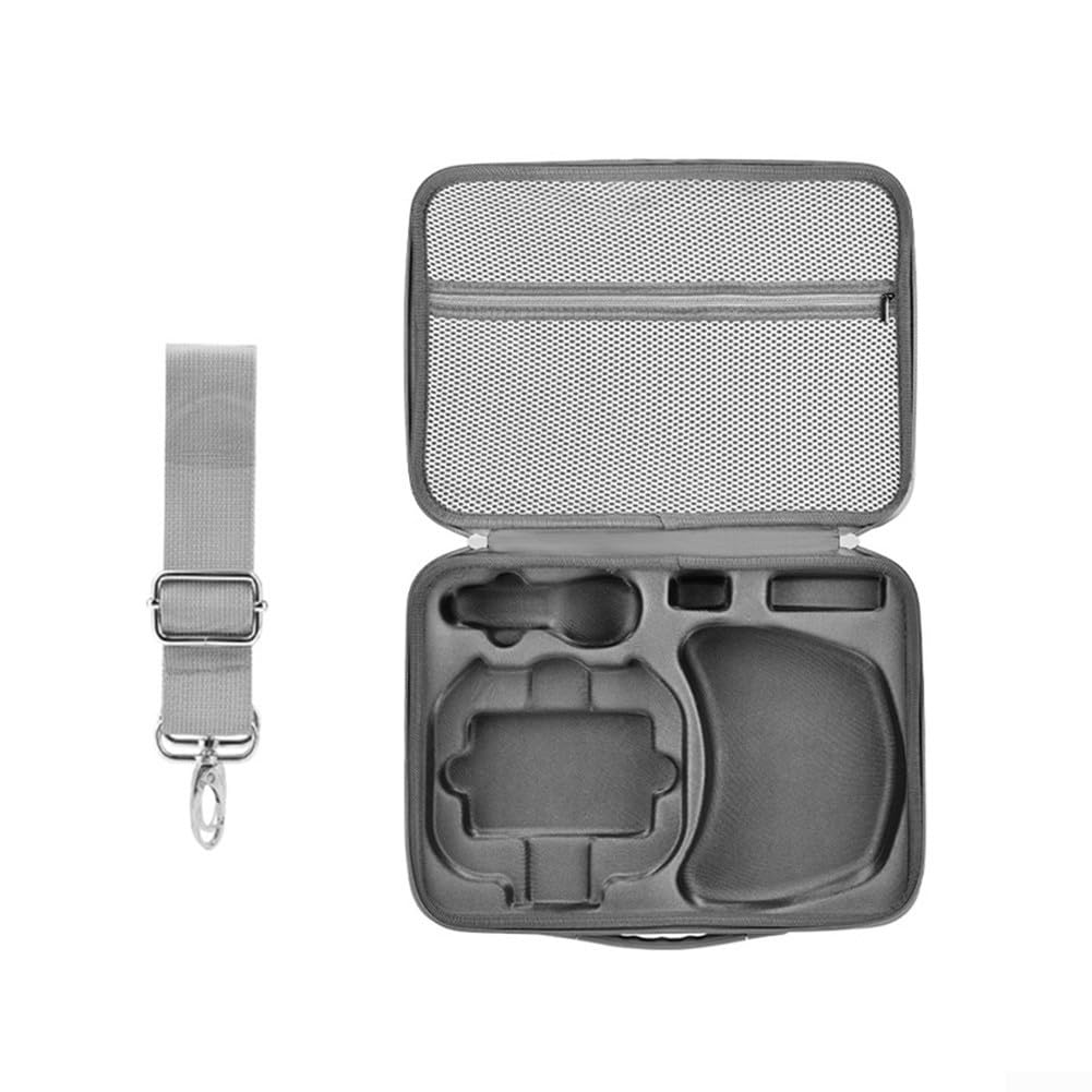 Twardy futerał do DJI Neo 2, przenośna torba crossbody EVA z paskiem na ramię, ochronny organizer podróżny, baterie i akcesoria, szara