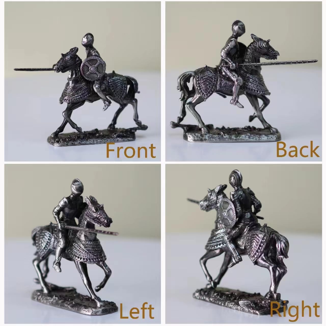 Amazon.co.jp: XinZhiRun メタル騎士像 装甲騎士 馬に乗った装甲騎士