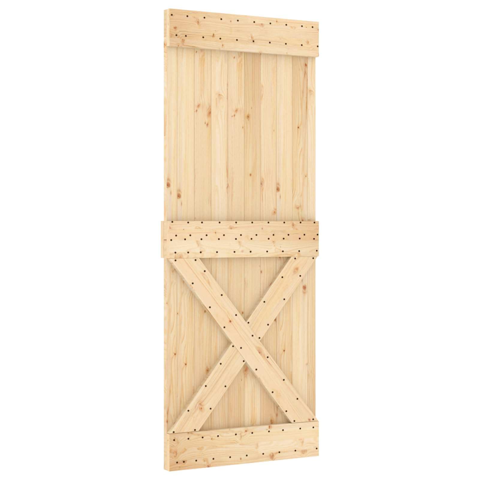 Massive Kieferntür Narvik - Natur, 80x5,4x210 cm, Innenbereich, Platz sparend Model42047095