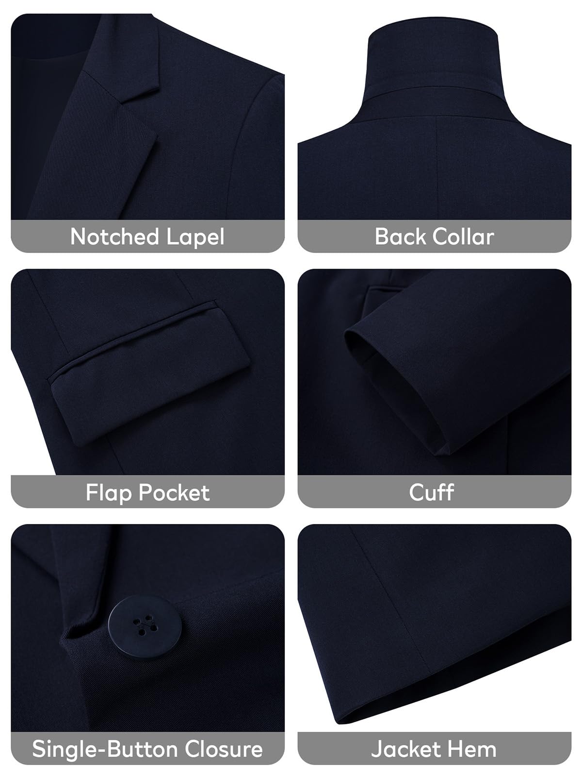 Blazer Damen Business Casual Elegant Damen Jacke Langarm Arbeit Büro Knopf Open Front Jacke mit Taschen