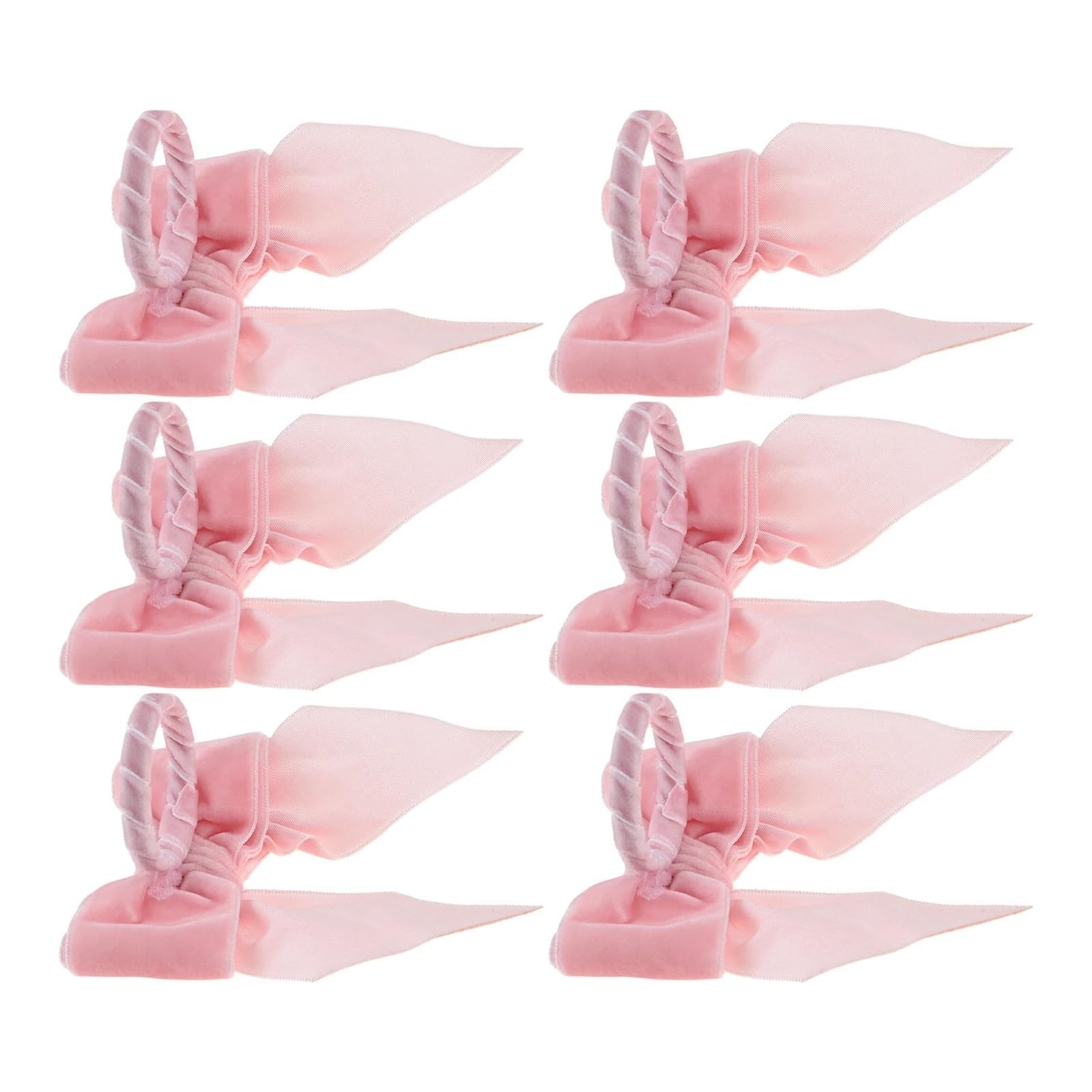 6pcs Bow Napkin Rings Red Pink Serviette Buckles For Thanksgiving Christmas Weddings Birthday Party Dinner Table Decor for Wedding Banquet Dinner