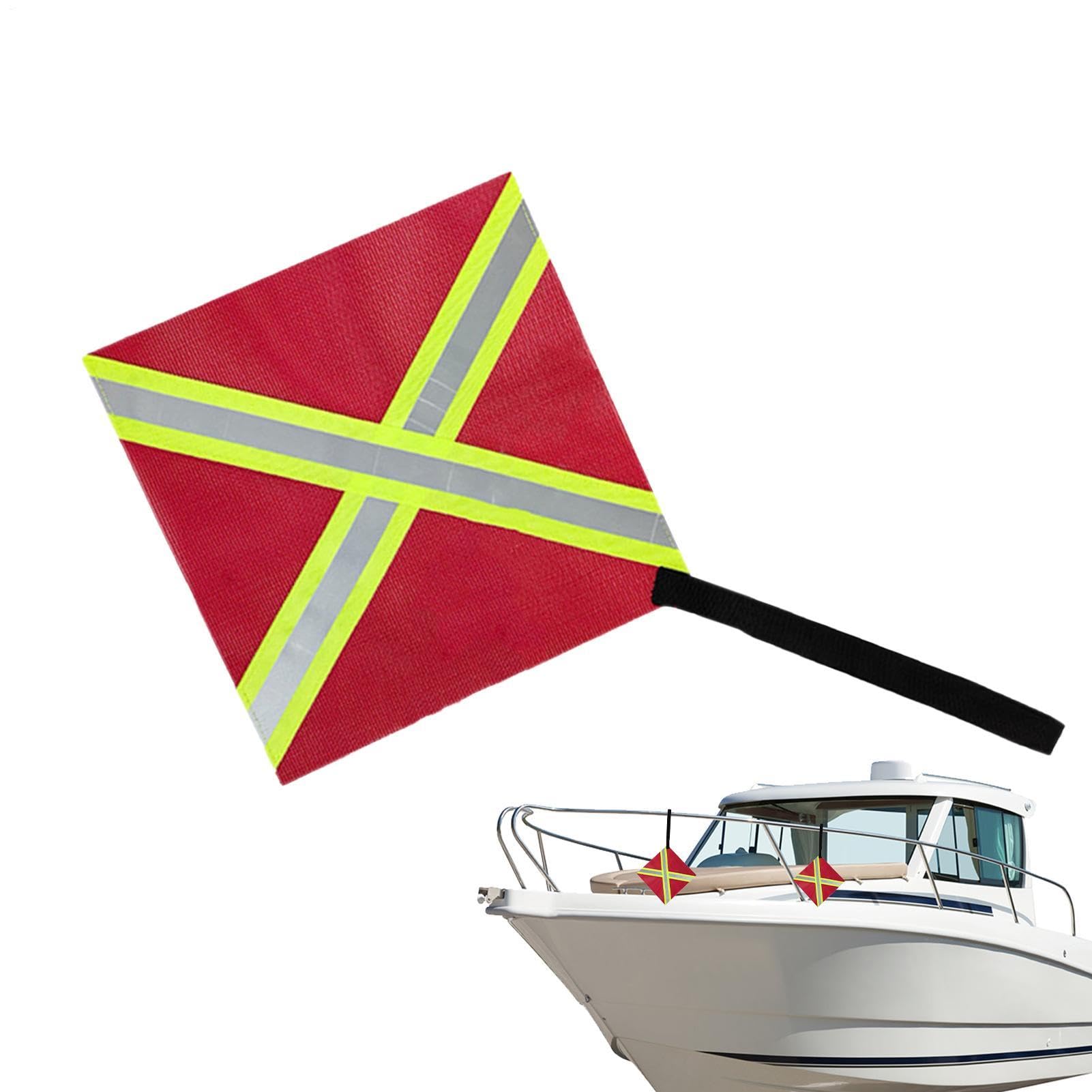 Soporte senal reflectante antidesgarro con bandera de advertencia para remolque de barcos