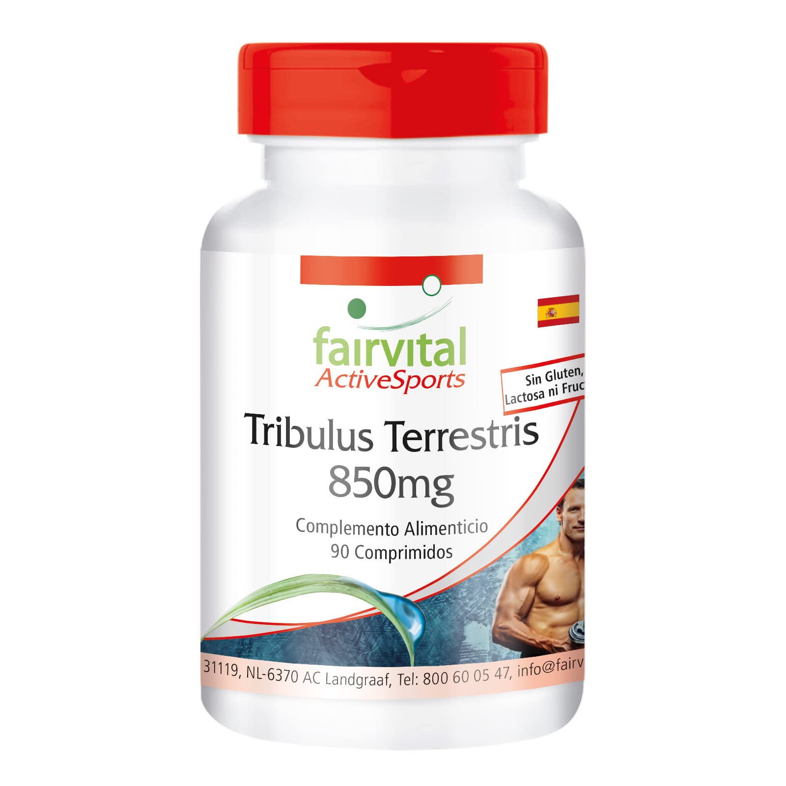 fairvital Extracto de Tribulus Terrestris 850mg, 90 comprimidos, ALTA DOSIS, 90% de saponinas y 22% de protodioscina, VEGANO