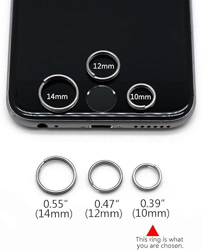 Miniatura 4 de TI-EDC Juego de 10 anillos divididos de titanio pequeños 0394in