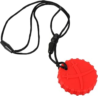 SAFIGLE Mordedor De Crânio Colar De Bebê Mordedor Molar Mordedor Ferramenta De Dentição Vermelha Corrente De Dentição Colar De Dentição De Bebê Pingente De Mastigação Colar Infantil Molar