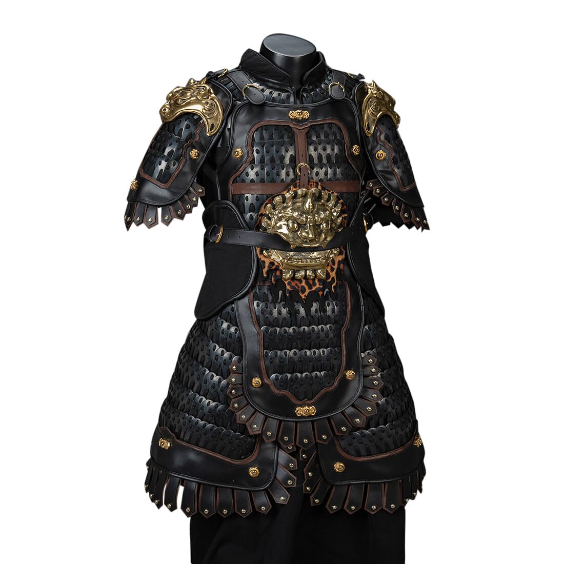 Armatura Tattica da Samurai, Protezione per Il Cavallo, Gonna con Spallacci, Abiti Cinesi per Rango Elevato (Personalizzabili)