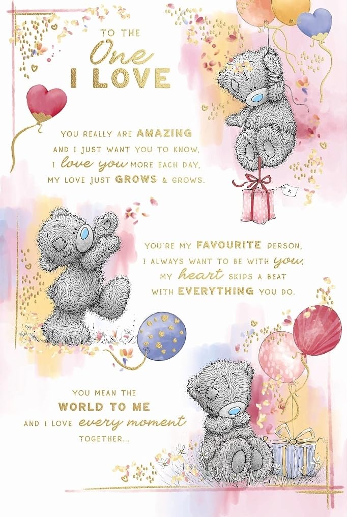 One I Love Birthday Card Me To You Bear Teddy 'storybook' BIRTHDAY Card