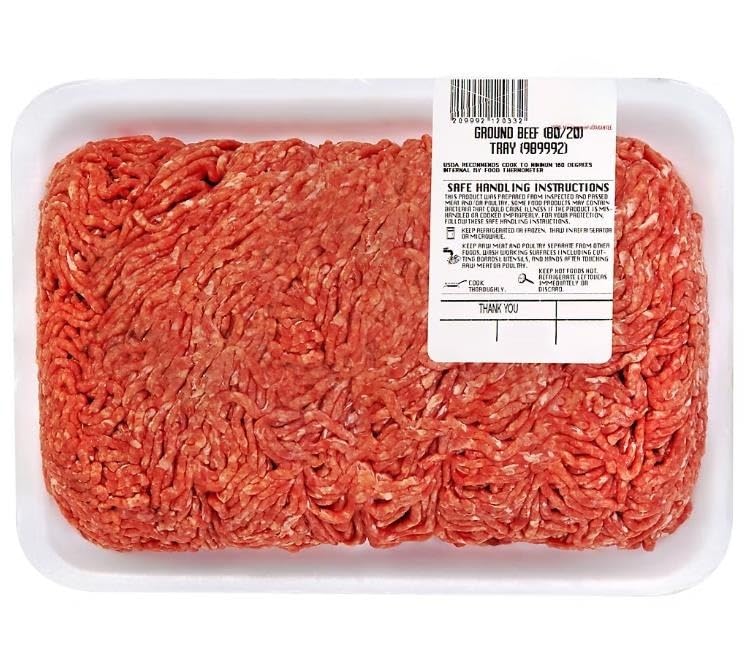 Ground Beef is a versatile ingredient that can be used in a variety of dishes. The 80% lean percentage is great for making stir fry meals, chili, lasagna, shepherd's pie, and meat sauce. [ 76 oz , 4.75 lb ]