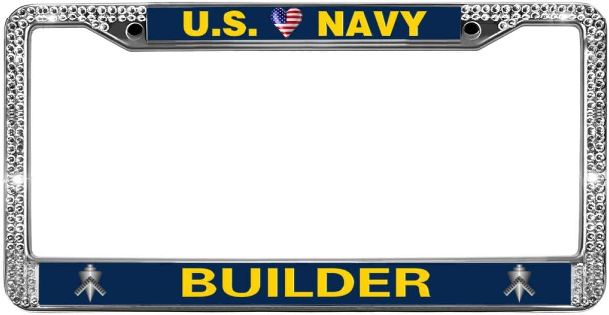 GND United States Navy Metal Chrome Auto License Plate