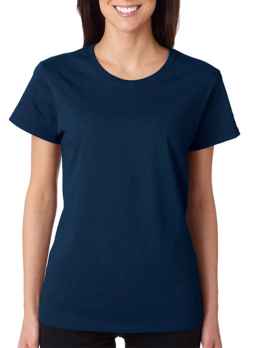 Gildan Ladies Soft Style Short Sleeve T-Shirt (2XL) (Navy)