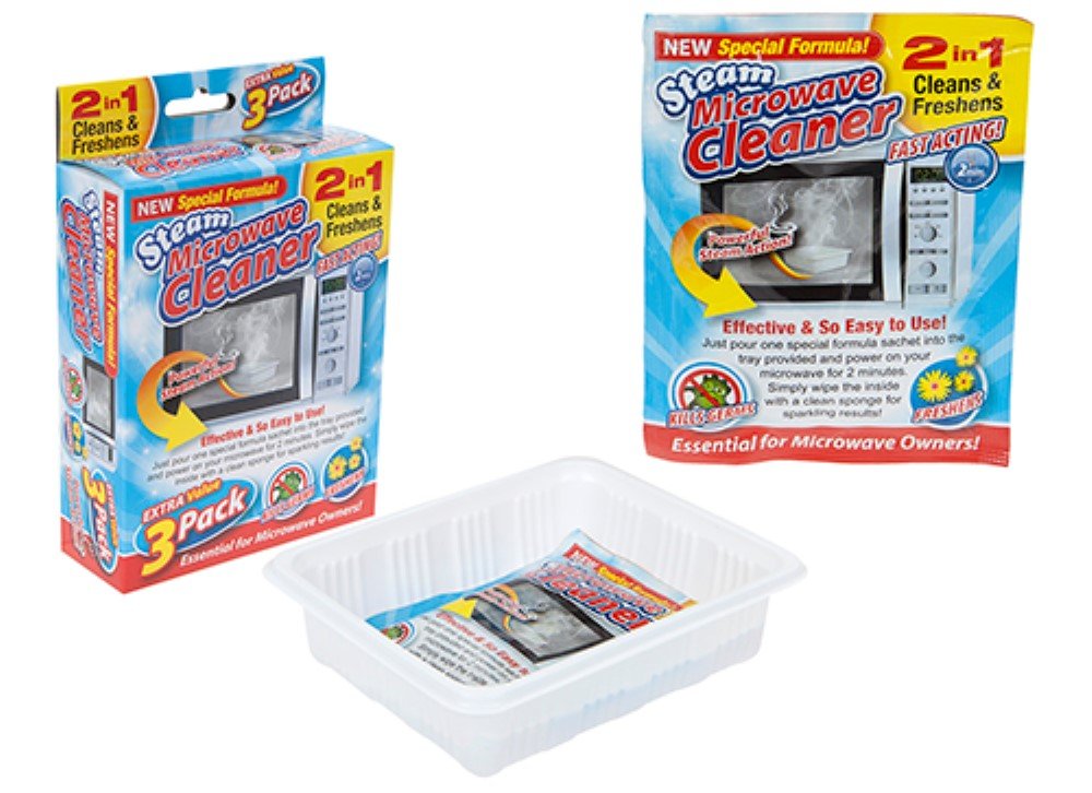 Steam Microwave Cleaner, 2 in 1: Cleans and Freshens, Fast Acting! by PMS International