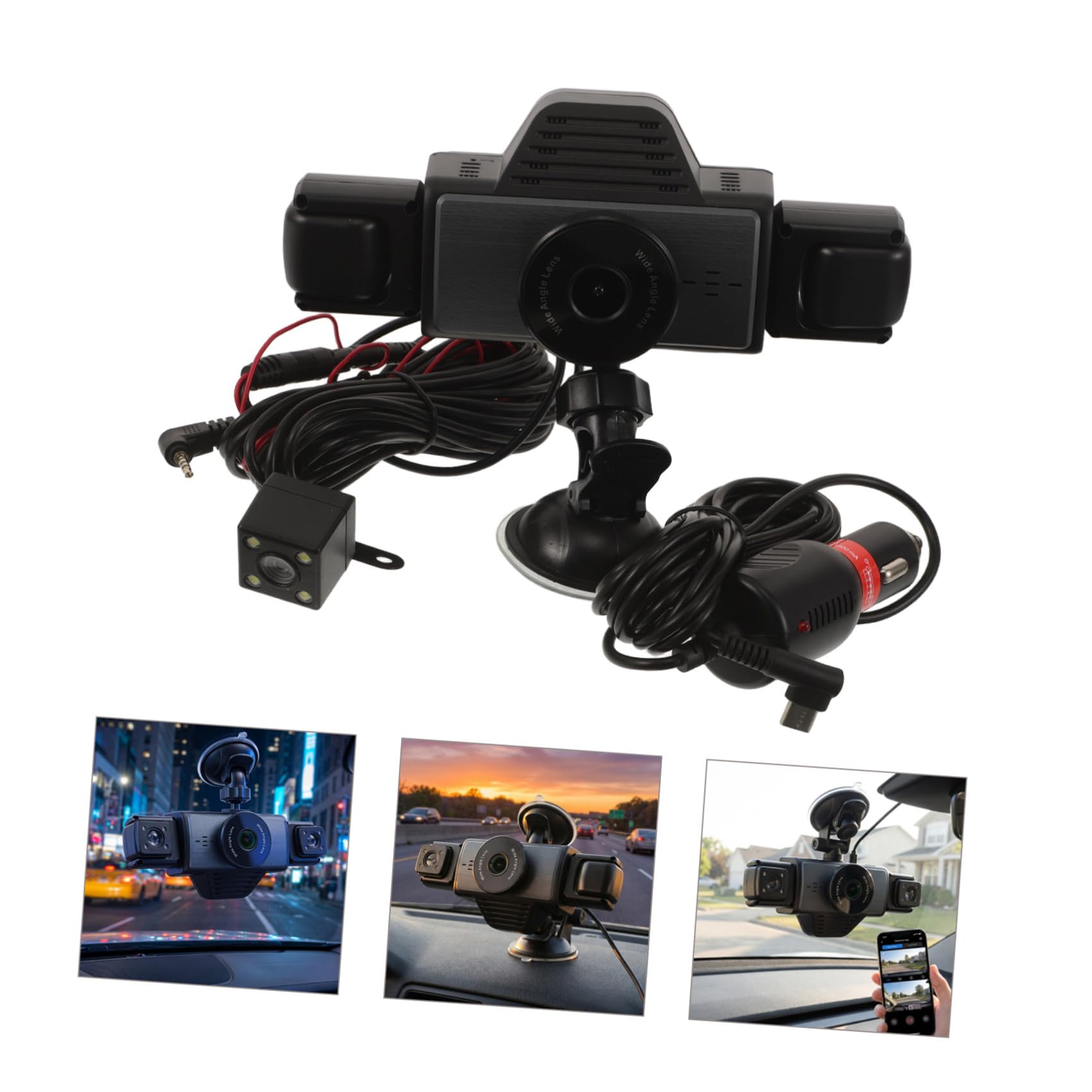 TOYANDONA Videoregistratore Auto a 2k, Wifi, Visione Notturna Infrarossi | Registrazione Automatica in Ciclo, Copertura su Strada, Struttura Abs Nera, per Auto in Viaggio