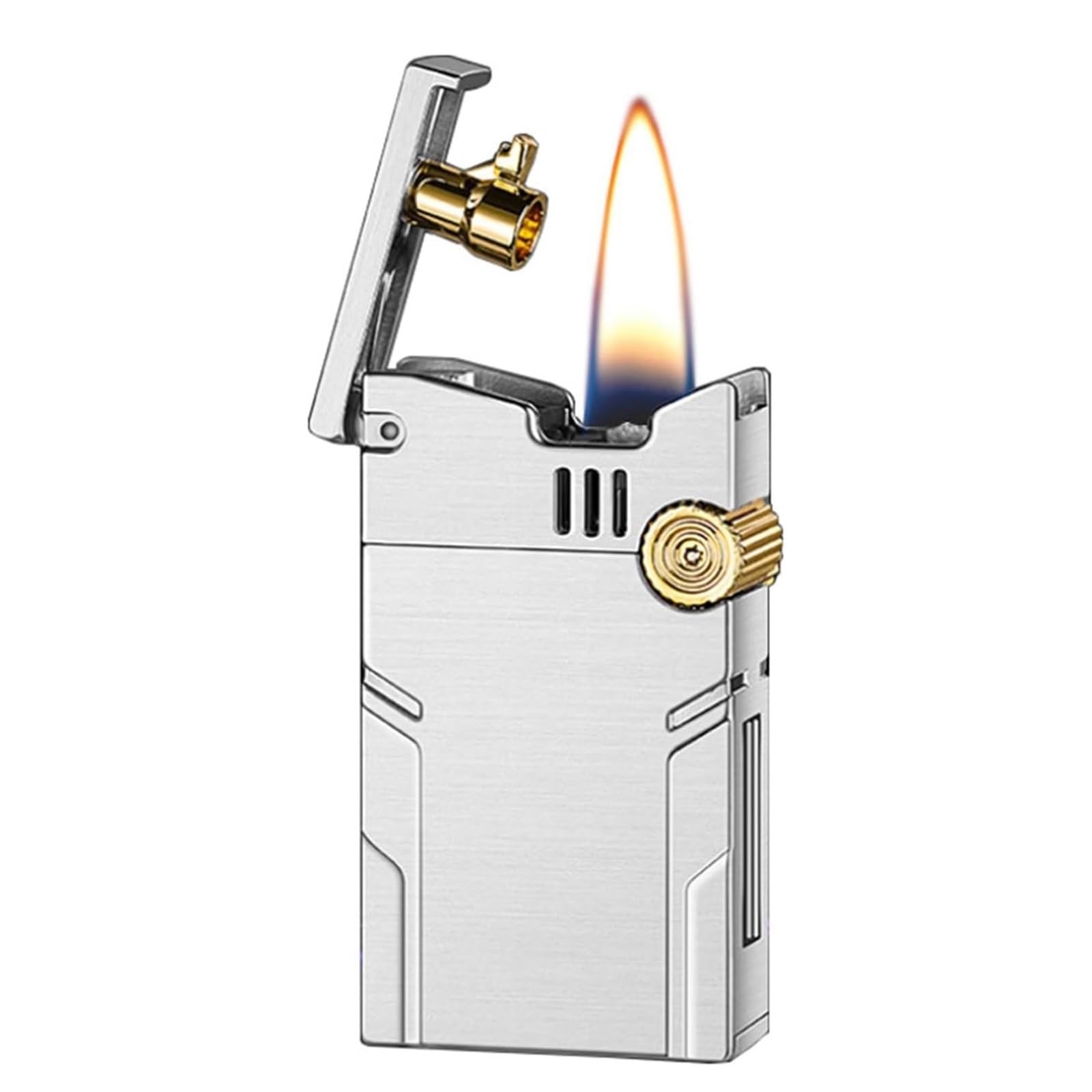Intelligent Mechanical Metal Kerosene Lighter — Multiple Ignition Modes, Transparent Fuel Reservoir, Reusable(A)