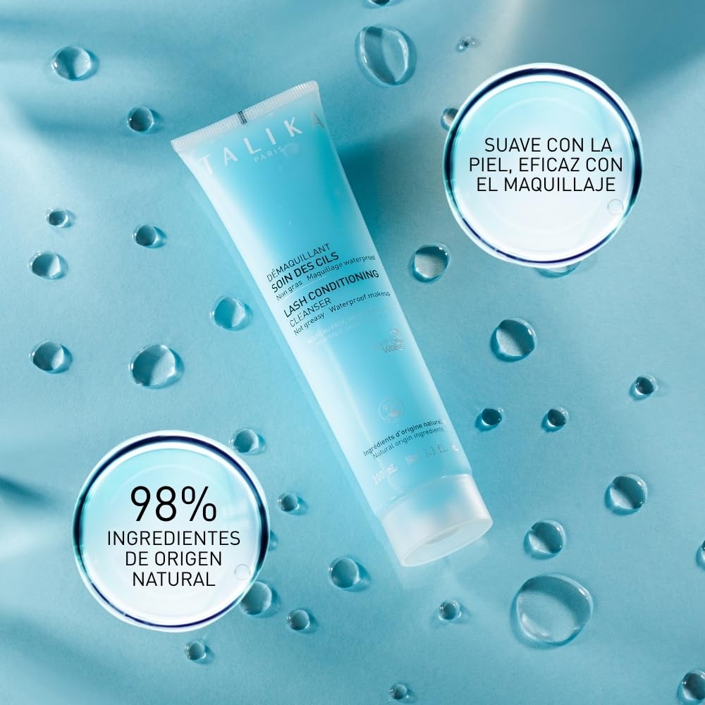 TALIKA Lash Conditioning Cleanser 100 ml | Desmaquillante para el contorno de ojos que hidrata y acondiciona | Elimina maquillaje resistente | Textura fresca y no grasa | Cuida de pestañas y cejas.
