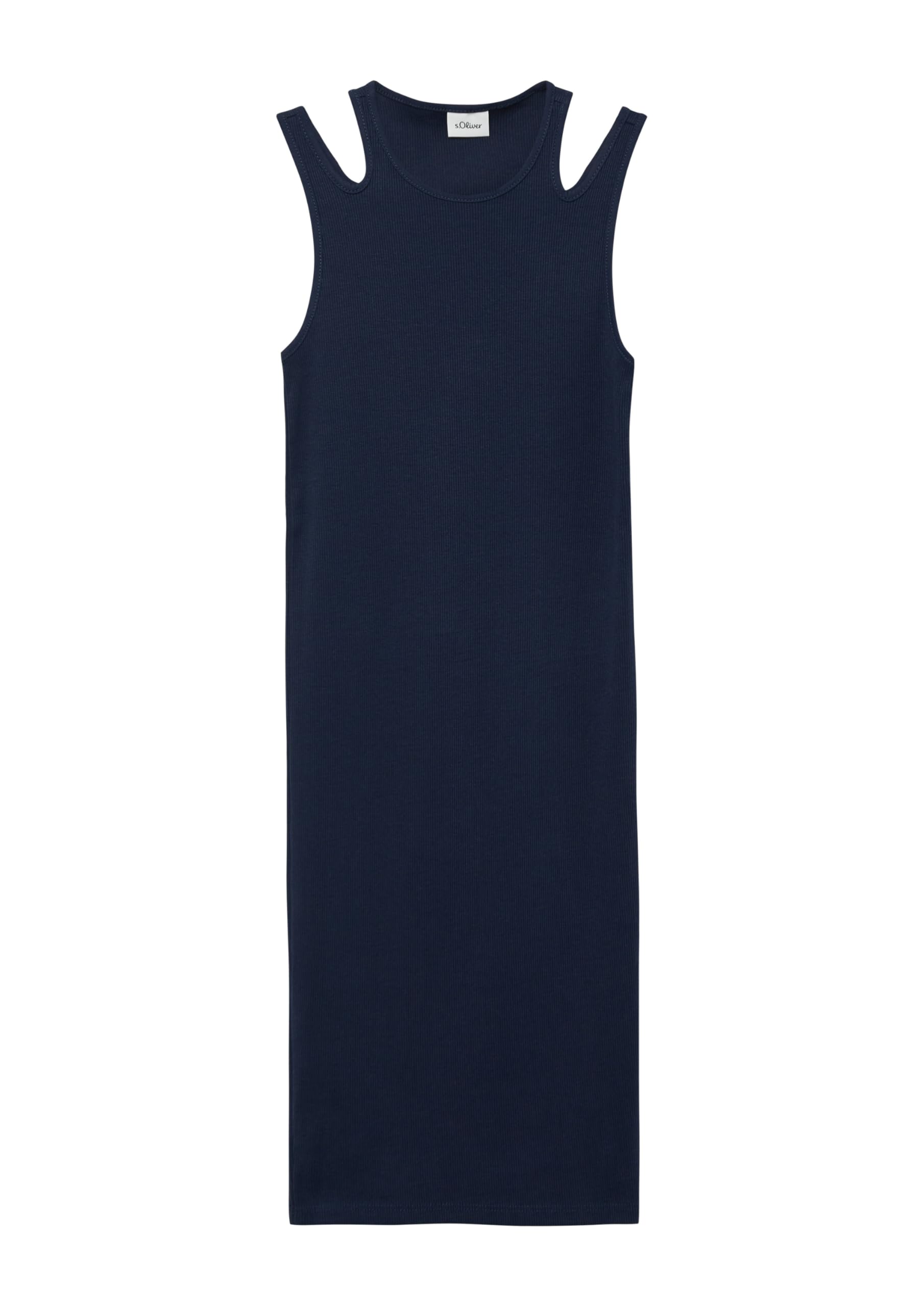 s.Oliver Slim-Fit-Kleid aus Rippware mit Cut-Outs