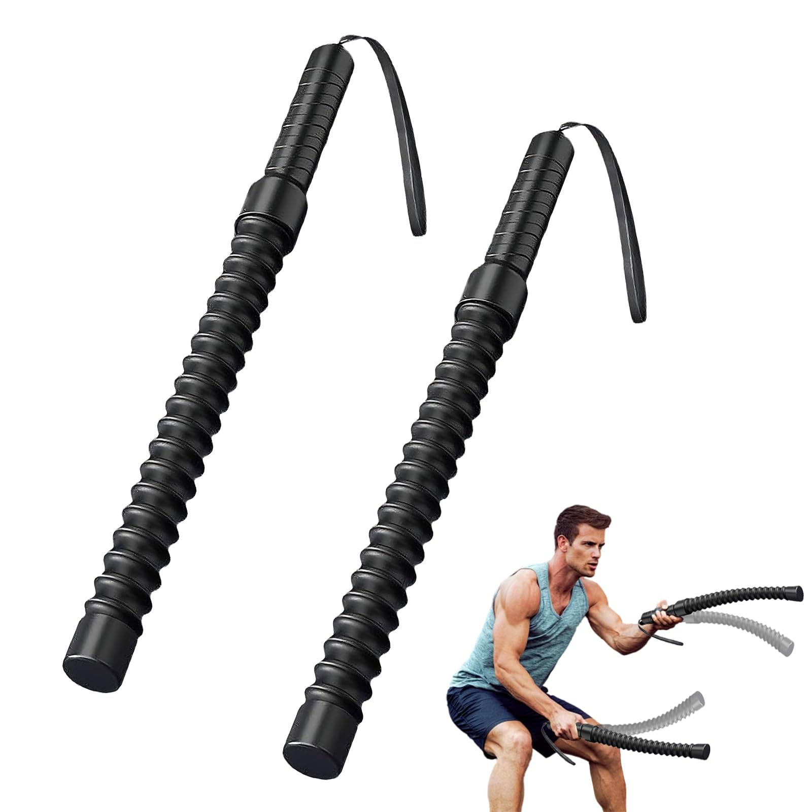 Corde de Battle Rope PONDÉRÉE sans corde longue, Corde d’entraînement portable haute résistance, idéale pour le renforcement musculaire et l’endurance, adaptée aux débutants et confirmés