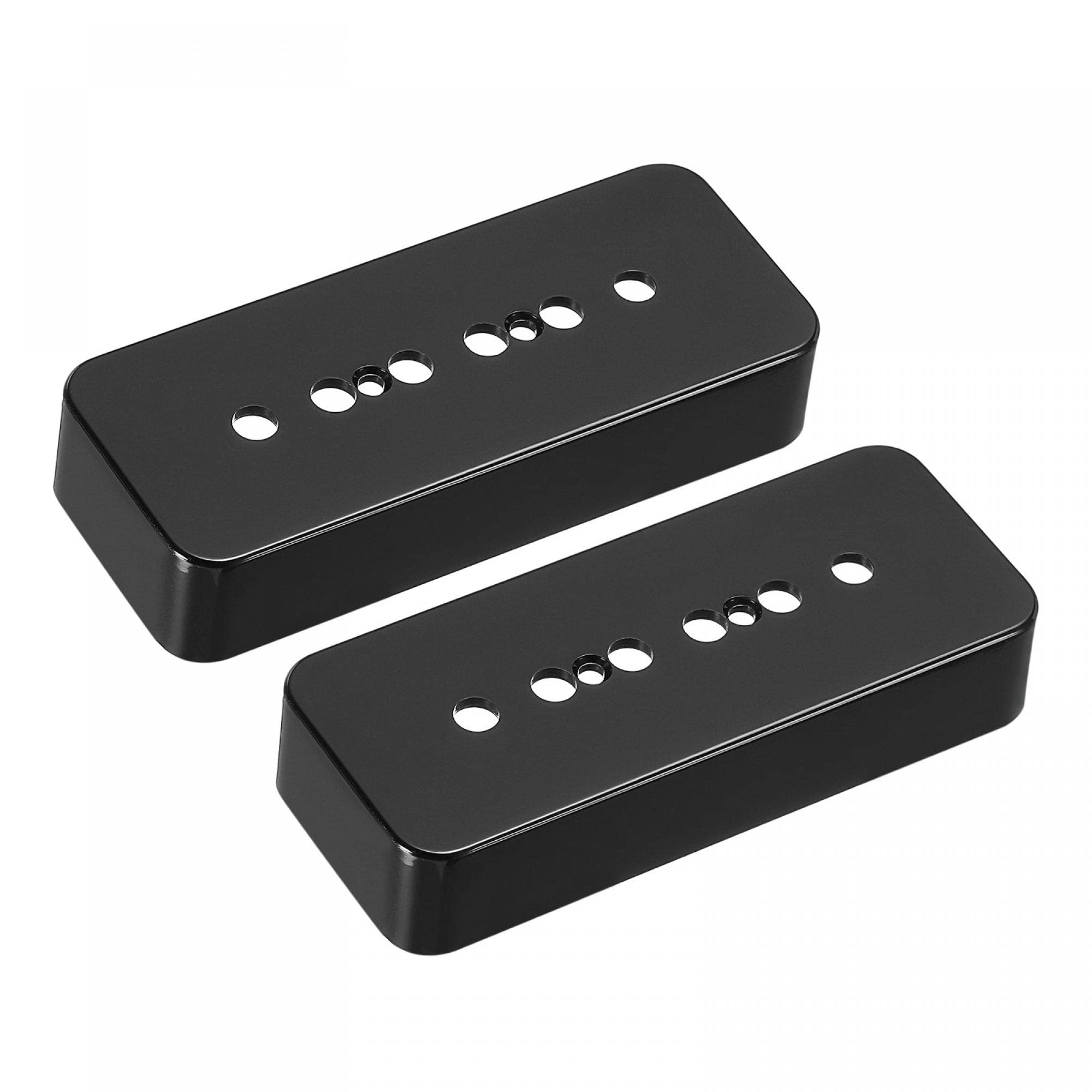 sourcing map Guitar Pickup Cover 50mm Pole P90 Double Coil Pickup Plastic Closed Shell for Electric Guitar Black 2 Pack