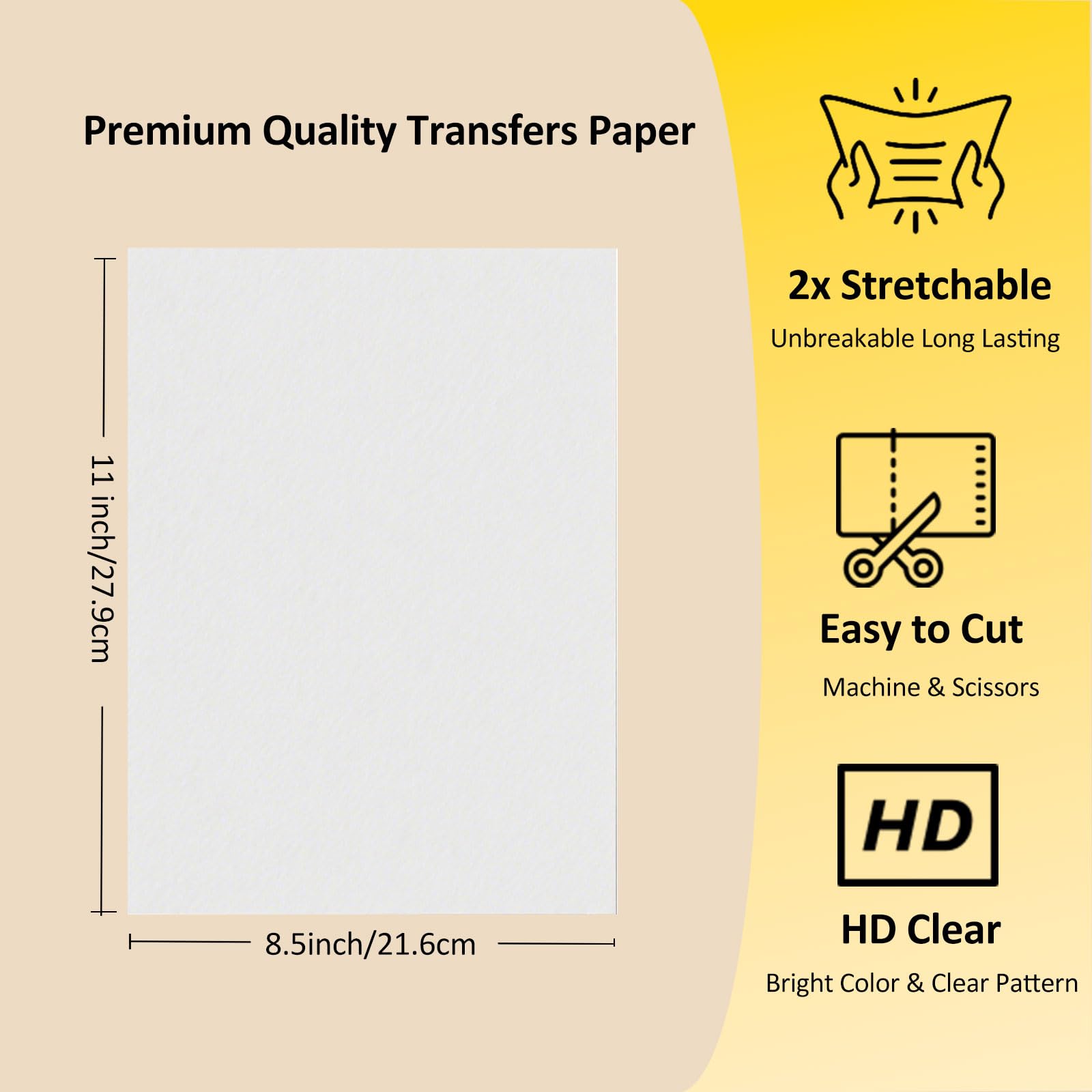 HERMA Transferpapier voor licht textiel, A4 inkjet strijkpapier om te bedrukken en op te strijken, 20 vellen, transferfolie voor witte stof, strijkfolie om zelf vorm te geven, bedrukbaar T-shirt