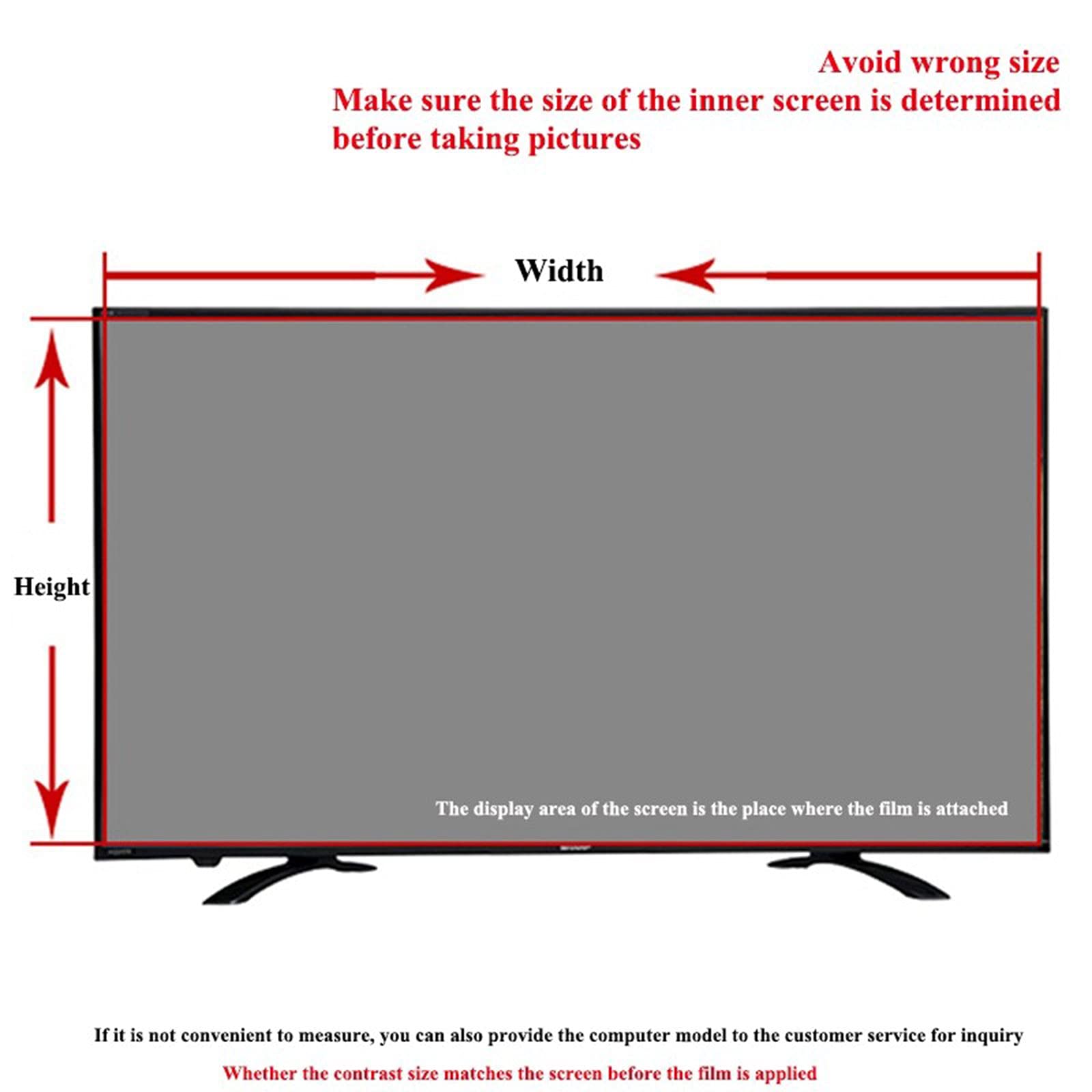Osłona ekranu Smart TV, Folia ochronna na ekran telewizora 32-75 cali, matowa, z filtrem(48"(1056 * 596mm))