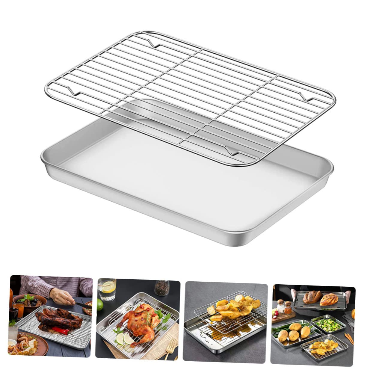 Alipis Cuisson pour Camping et Maison Plaque de Cuisson Acier Inoxydable Accessoires de Pâtisserie Pratiques pour Cuisine