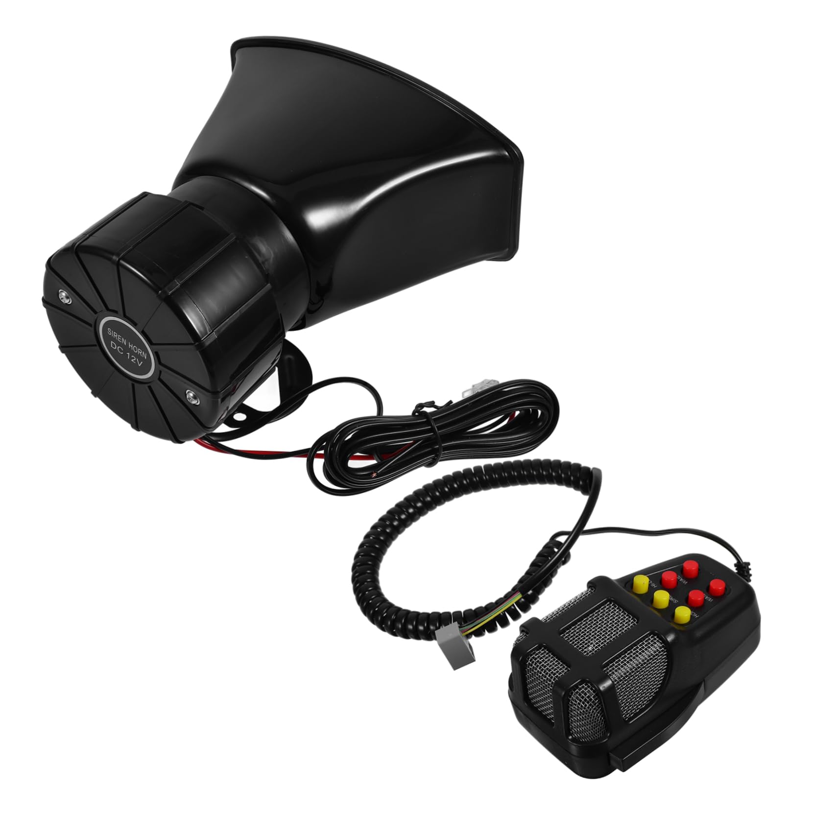 PRETYZOOM 12V Loud Air Horn Single Trumpet with Distinct Sounds for Truck Motorcycle Suv and Van Black Random Style Switch Durable Design for Use