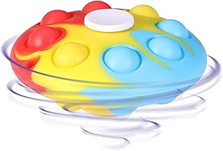 Fidget Toys 3D UFO Pop Fidget Spinner Stress Balls, Pop Push Bubble Its Sensory Toys Stress Relief for Kids Adults - Red
