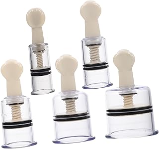 ibasenice 5 Pcs Nipple Protector Breast Corrector Puller Nipple Everter Breast Sucking Corrector Vacuum Extractor Nipple Suckers Nipple Stimulator Retractor Female Nipples Aspirator Piggy