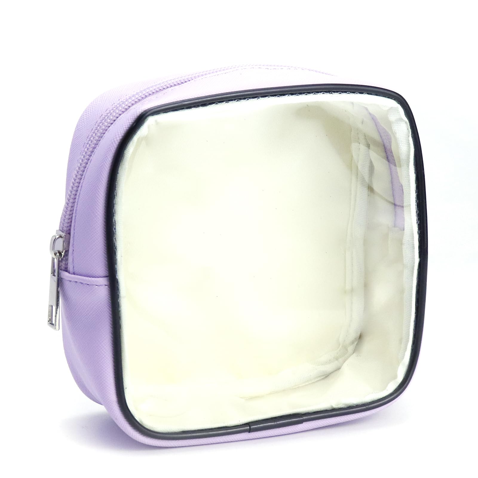 AGBIADD Clear Makeup Bag Travel Cosmetic Case Transparent Toiletry Bag with Zipper, Portable Make Up Organizer Traveling Compact Car Bag for