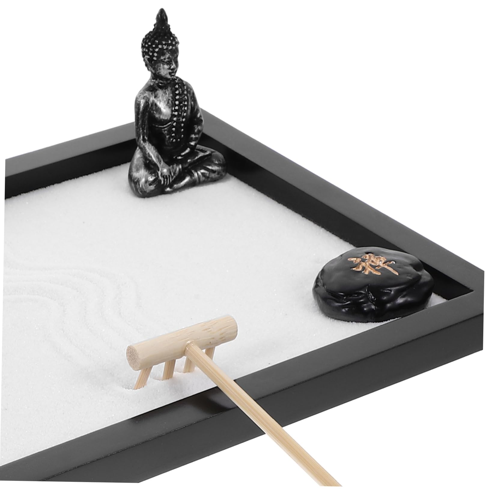 RORPOIR Buddha Statue Sand Table Zen Garden Kit for Desk Meditation Adornment Home Decor Office Ornament