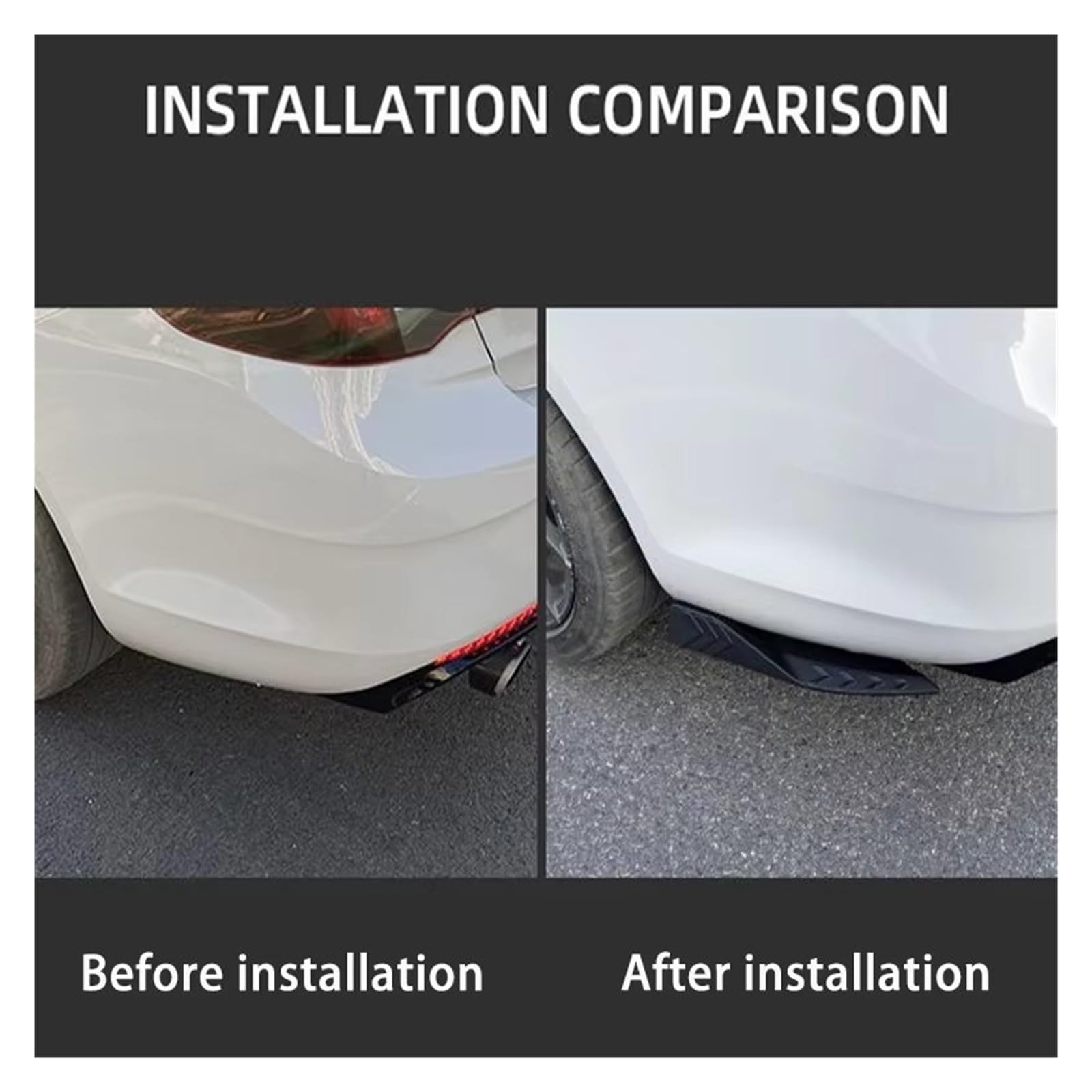 Minigonne Laterali Paraurti Posteriore A 2 Pezzi Diffusore Angolare Splitter Spoiler Canard Per BMW Serie 4 F32 F33 F36 G22 G23 G26 Dal 2014 In Poi(Nero)