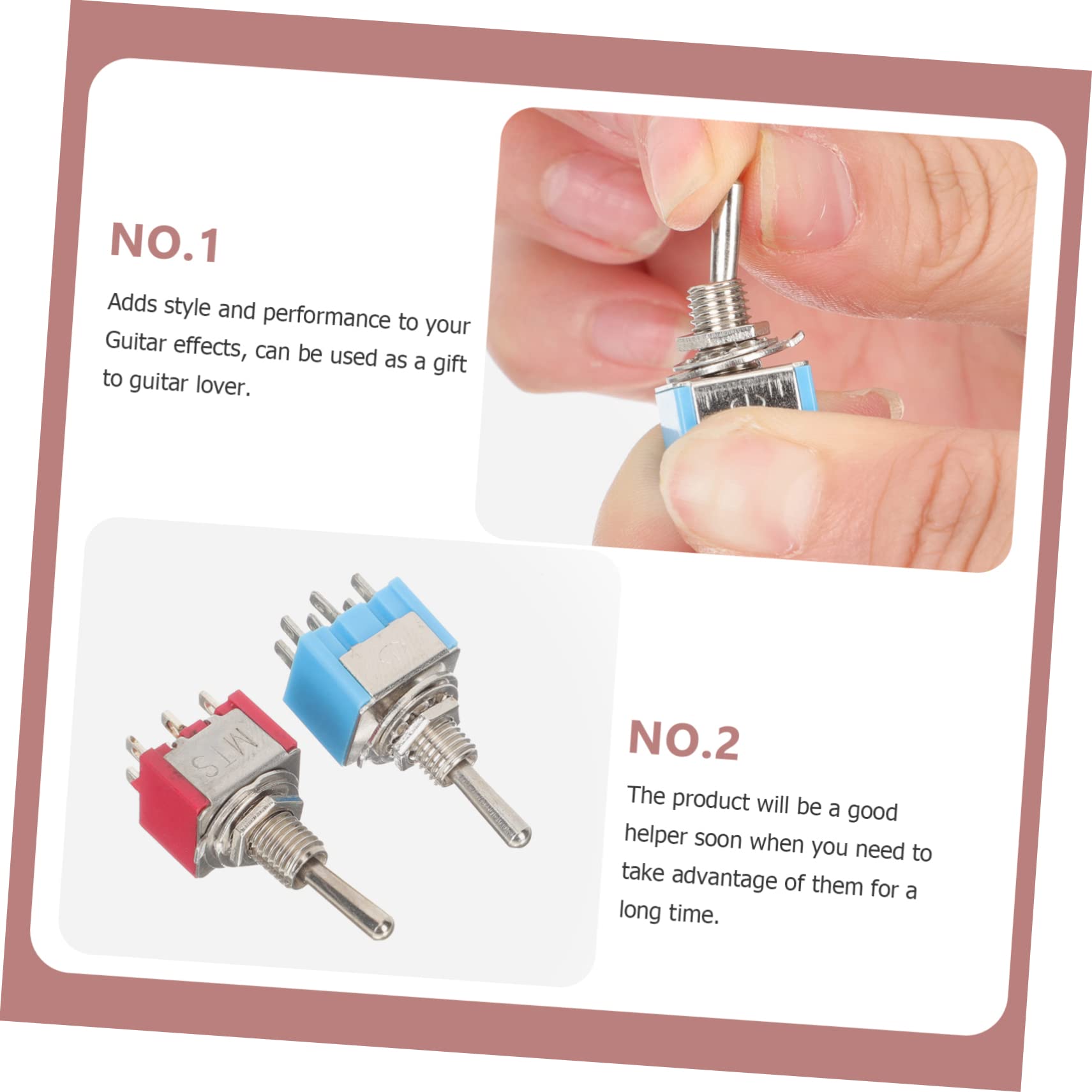 Holibanna 4pcs Guitar Effects Pedal Switches Durable Foot Pedals for Musical Equipment Convenient for Travel Noise Operation for Guitarists and Audio Gear