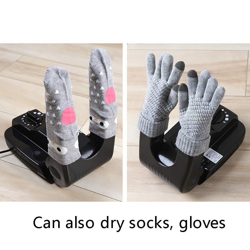 Secador de Botas, secador de Guantes, Calentador eléctrico Plegable para Zapatos, secador de Botas, Calzado con Temporizador y retráctil