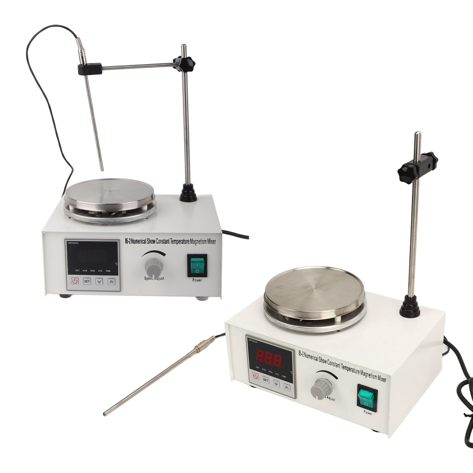 Agitador Magnético con Pantalla Digital 85-2 0-2400 RPM Mezclador de Placa Caliente Magnética de Calentamiento de Temperatura Constante para Laboratorio (Enchufe UE 220V)