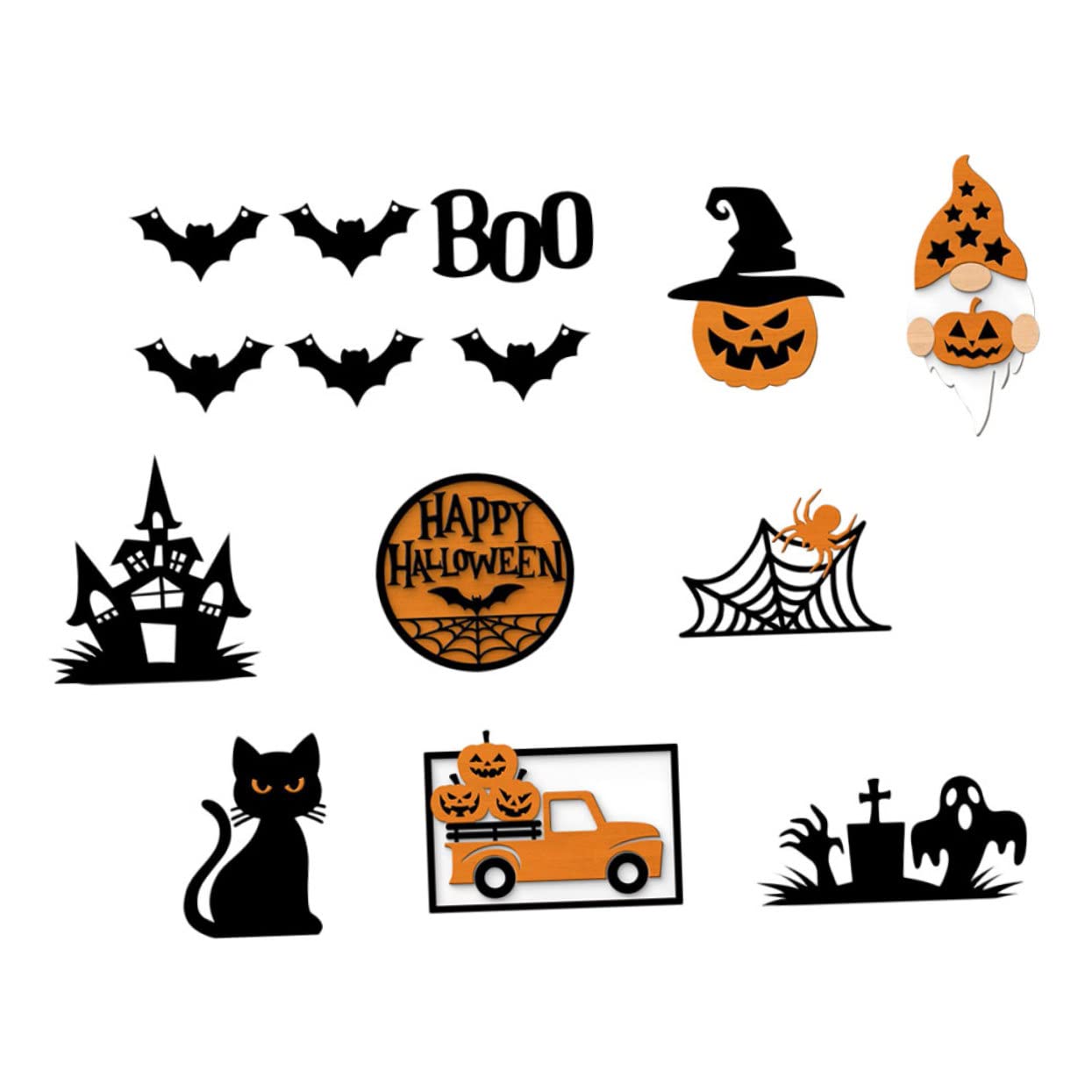 Cabilock 2 Set decorazione del vassoio di Halloween festival decorazioni adesivi addobbi halloween casa addobbi casa halloween vibe passamaneria decorativa forniture per feste di halloween
