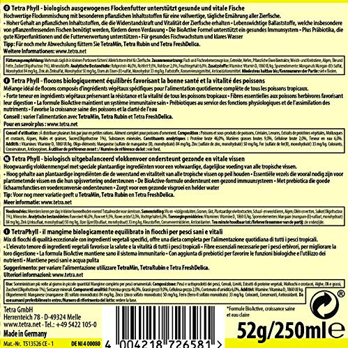 TetraPhyll (hoofdvoeder voor alle herbivore siervissen, met essentiële vezels plus prebiotica), blik van 250 ml - Image 3