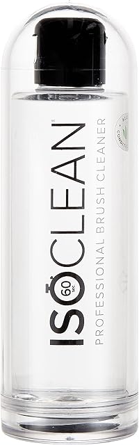 ISOCLEAN® Antibacterial Makeup Brush Cleaner Liquid Easy Pour Solution - 165ml - Vegan Cruelty Free Hygienic Fast Drying, Easy to Use & Long-Lasting, Professional Cosmetic Grade - Works in 60 seconds