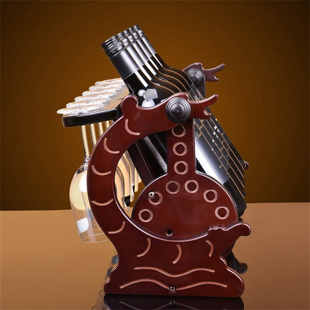 Generico PortabottigliePortabottiglie da Vino, portabottiglie da Bar Solido Portabicchieri da Vino sospeso | Portabottiglie da Vino da appoggio per caffè | Portabottiglie Rustico | Gestore dello stoc