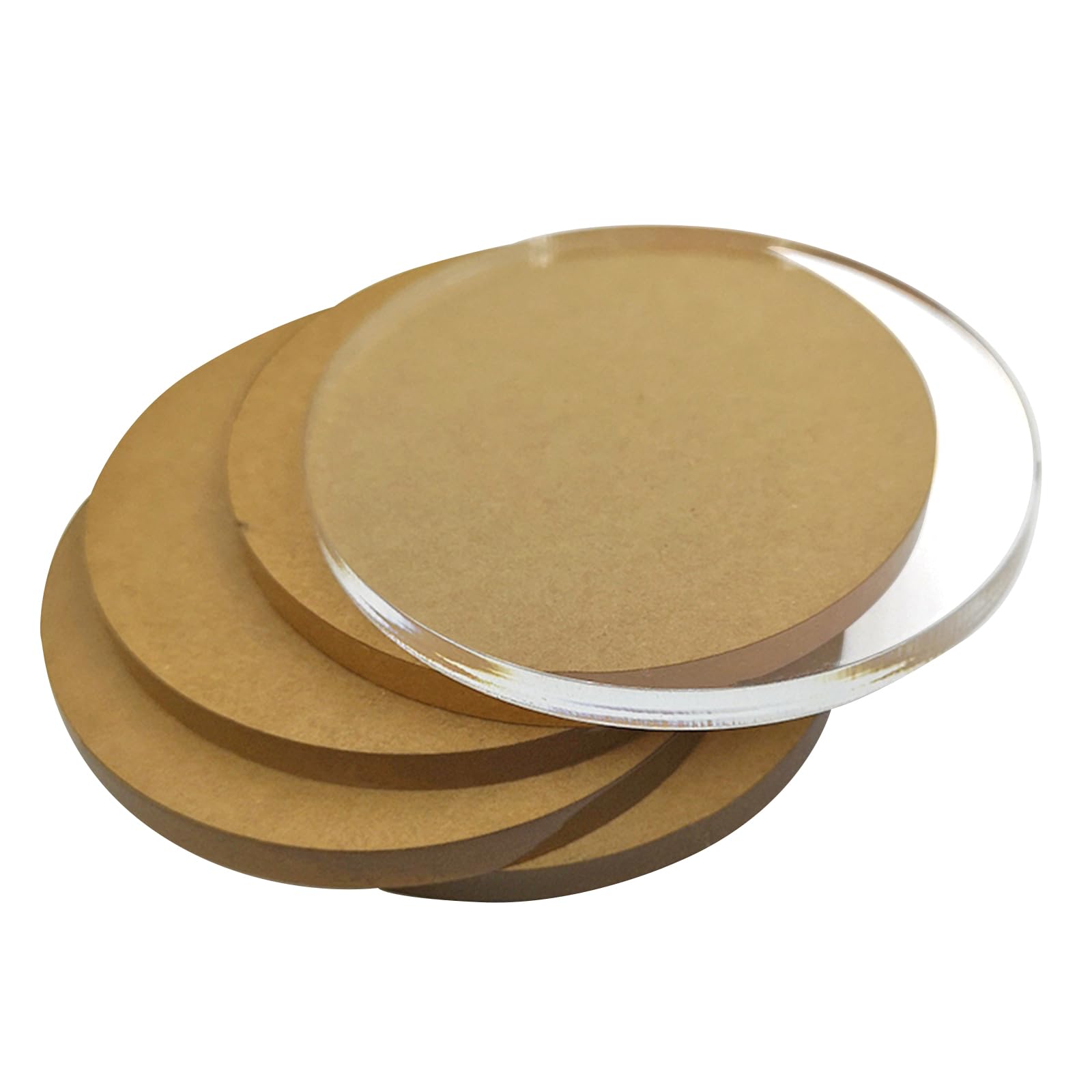 YAYDAFSHSAI Clear Acrylic Sheet, Clear Acrylic Round Sheets 1mm Thick Pack of 67 (10-100mm)(Diameter:70mm(5pcs))