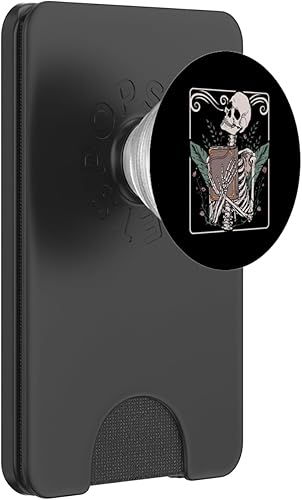 Miniatura 6 de Carta del tarot, esqueleto nu gótico, oculto, bruja, satanismo, PopSockets MagSafe PopGrip para iPhone