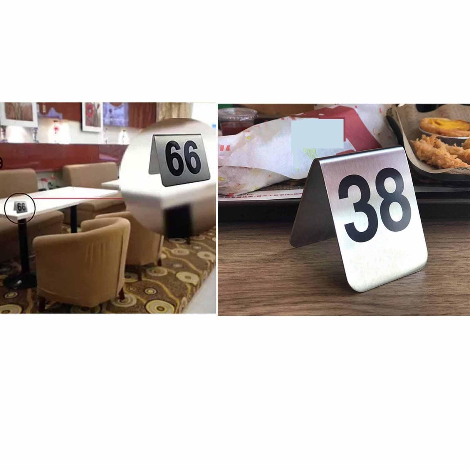 Stainless Steel Restaurant Table Number Sign