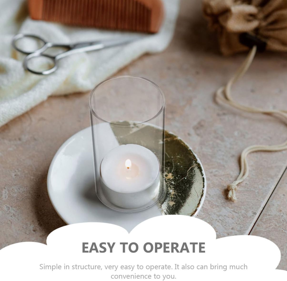 3pcs Glass Candle Cover Open Ended Candle Covers Home Decorative Holder Sleeves for Taper Holders