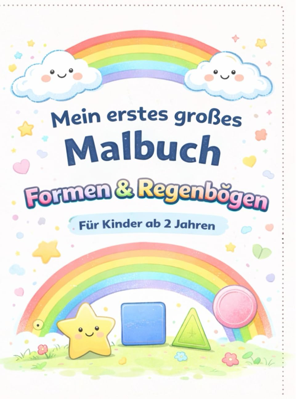 Mein erstes großes Malbuch: Formen & Regenbögen – Für Kinder ab 2 Jahren (Malbücher für Kinder)
